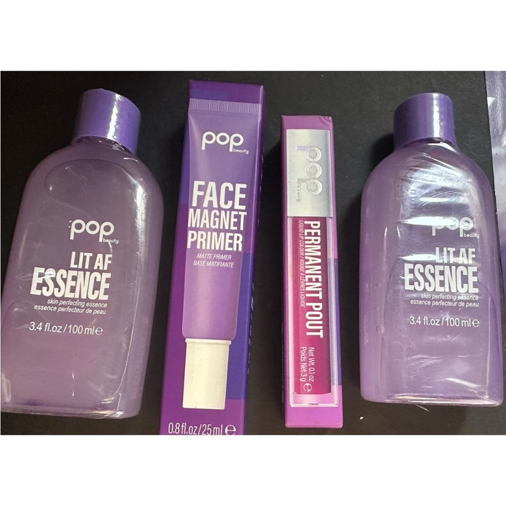 Pop 2 Lit Af Essence 3.4 Fl Oz , Permanent Pout , Face Magnet  (4 Pack)